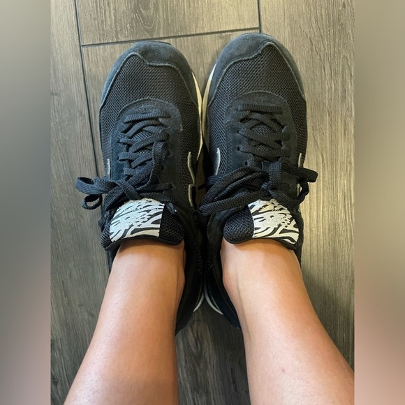 NewBalance Womens 515 Black Zebra Print Animal Print Sneakers w/Suede Size 8 🔥 - Picture 2 of 10